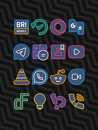 Garis Dark - Lines Icon Pack Screen 2