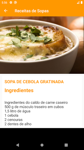 Receitas de Sopas Jantar