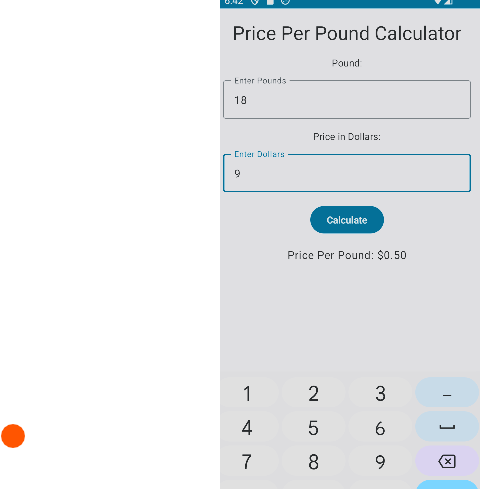 Price Per Pound Calculator Screen 3