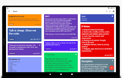 D Notes - Notizen und Listen Tangkapan layar