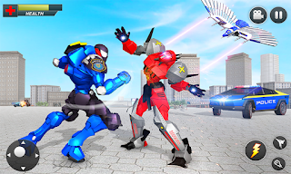 Police Eagle Robot Truck Games - Screenshot 2