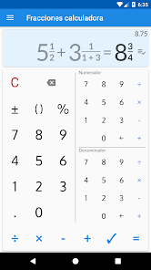 bruscamente Cerdo Practicar senderismo Calculadora de fracciones - Aplicaciones en Google Play