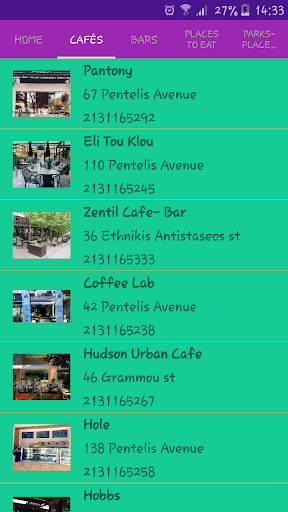 Vrilissia City Guide Screen 2
