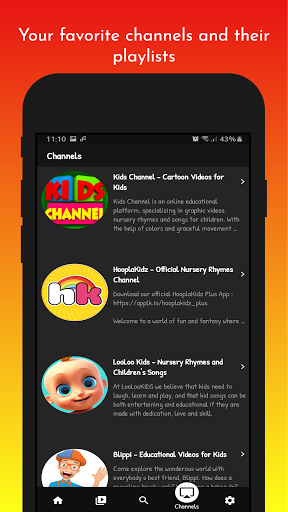 Kidztube - safe environment and parental control