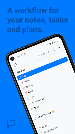 Android application Planrow screenshort