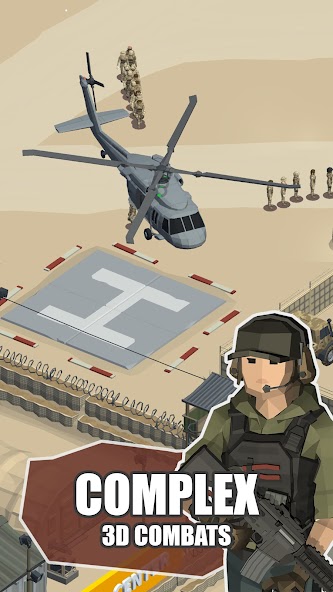 Idle Warzone 3d: Military Game - Army Tycoon 1.6.0 APK + Mod (Unlimited money) untuk android