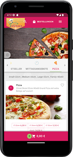 Palermo Pizza Service Screen 2