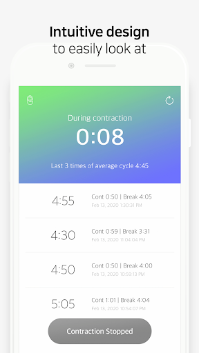 Contraction Timer Screen 2