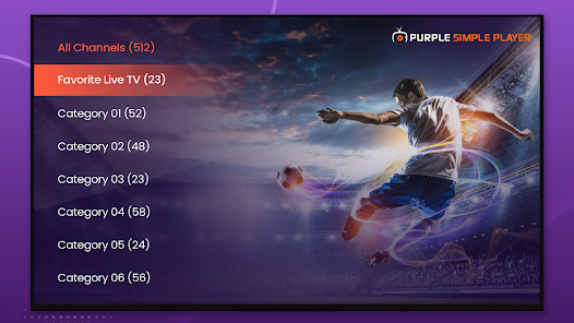 Captura de Pantalla 5 IPTV Purple Simple Player android