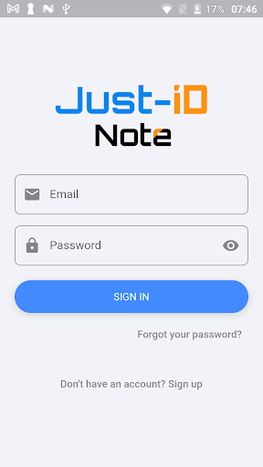 Android application Just-iD Note screenshort