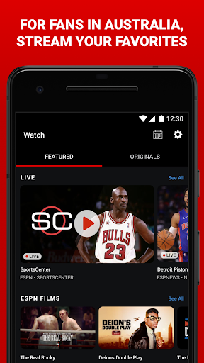 Screenshot of ESPN