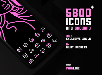 PinkLine Icon Pack :LineX Pink