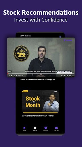 VIDFIN: Video Finance App Screen 2