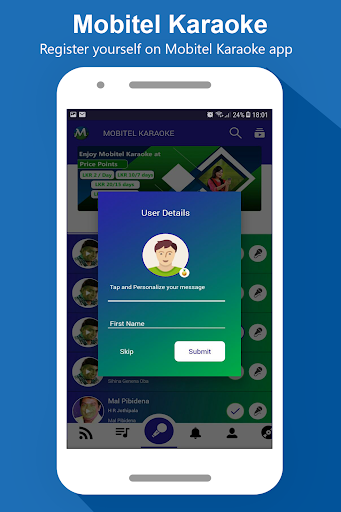 Mobitel Karaoke Screen 2