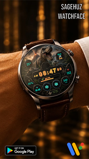 A017 Dinosaur watchface screenshot 8