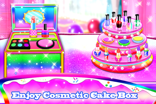 Makeup kit cakes  cosmetic box makeup cake games
