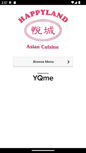 Android application Happyland Asian Cuisine screenshort