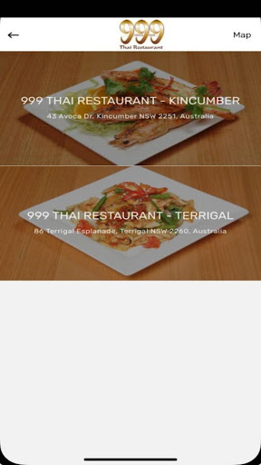 Android application 999 Thai Restaurant screenshort
