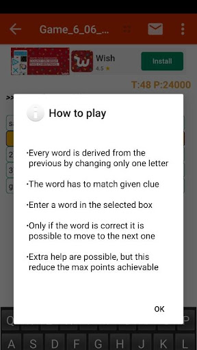 Word morph Game,Anagrams Word Game, a word at time screenshots 4
