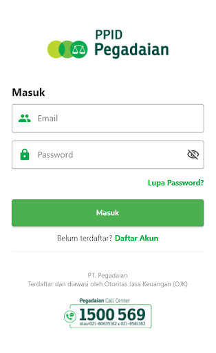 PPID PT. Pegadaian Screen 2