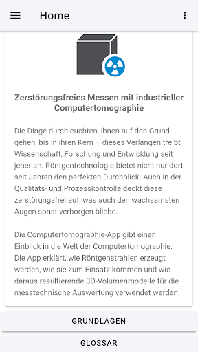 Android application Computertomographie screenshort