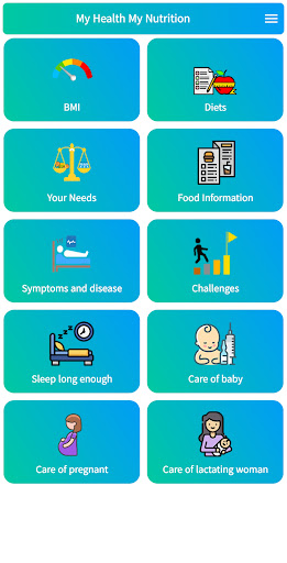 Android application My Health My Nutrition screenshort