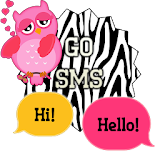 GO SMS - Zebra Owl Loves icon