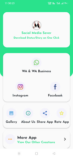 Android application Social Media Saver screenshort