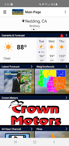 Android application Weather NorCal screenshort