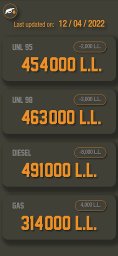 Fuel Prices Lebanon Screen 2