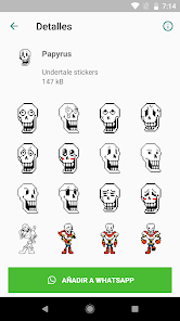 Captura 4 Stickers de UNDERTALE para WA android