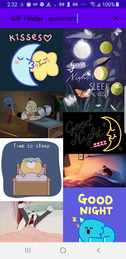 Android application GIF Finder screenshort