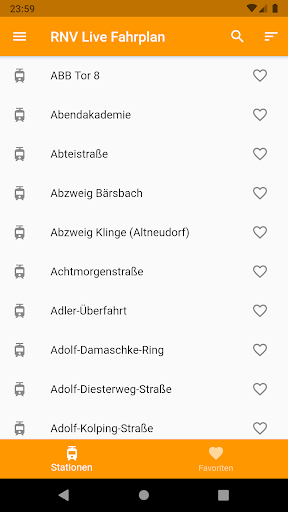RNV Live Fahrplan