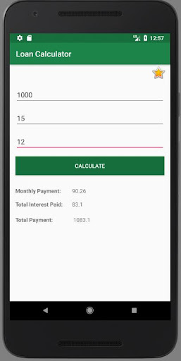 Loan Calculator Screen 3