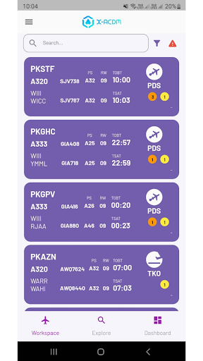 Android application A-CDM AP1 screenshort