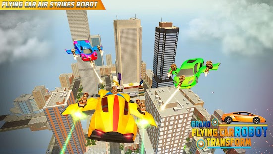 Flying car robot shooting games simulation 2020 Screenshot