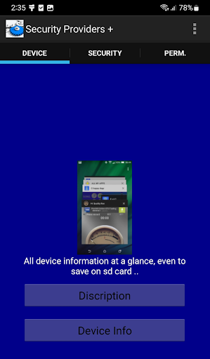 Android application Your device internally screenshort