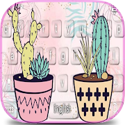 Colorful Cactus Plants Keyboard