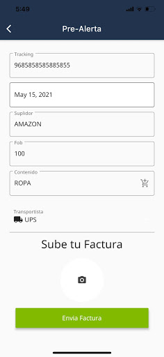 Android application Lis Courier screenshort