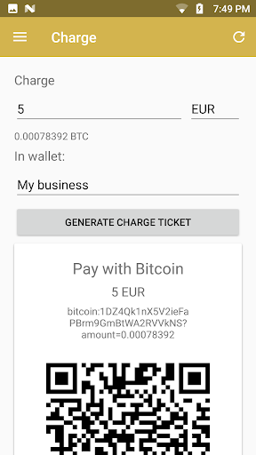 Pay me with Bitcoin Screen 3