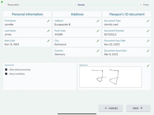 protel dSignature Screen 2