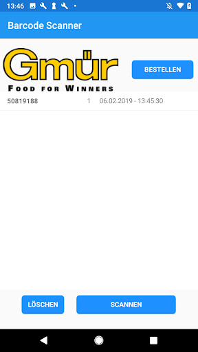 Android application Gmür Scan&Shop screenshort