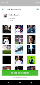 Captura de Pantalla 10 Ronaldo Stickers con moviento  android