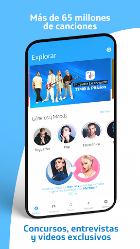 Android application Movistar Música screenshort