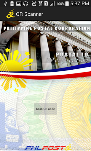 Android application POSTAL ID Verification App screenshort