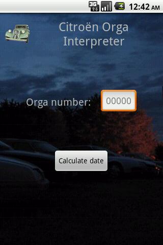 Android application Citroen Orga Interpreter screenshort