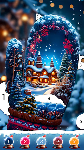 Magical Christmas Coloring Pro screenshot 1