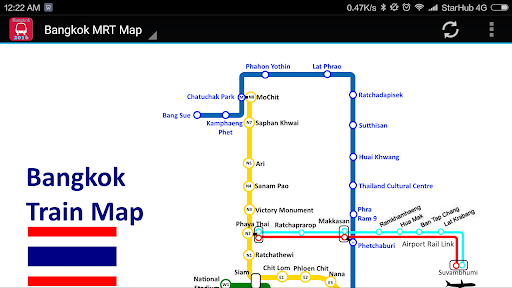Bangkok MRT map 2024 Screen 3