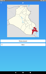 Iraq: Regions & Provinces Map Quiz Game