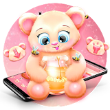 Pink Cartoon Teddy Bear Theme icon